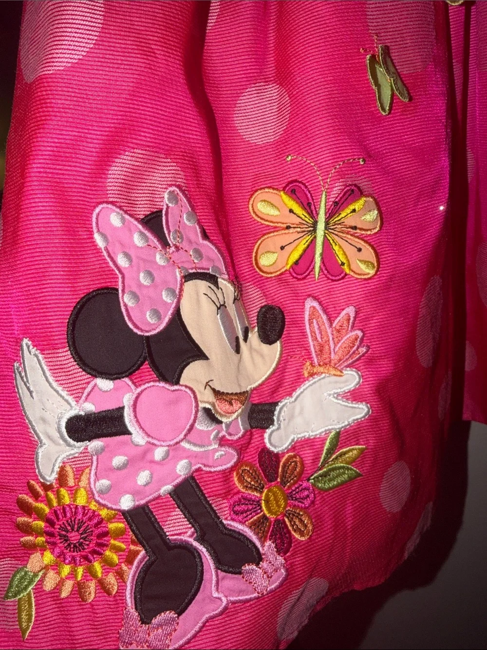 Disney Hot Pink Polka Dot Minnie Bow Party Dress